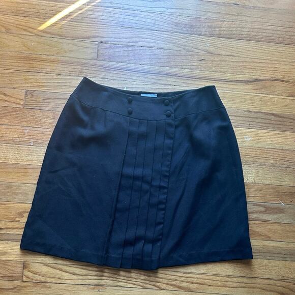 The Villager Black Pleated Skirt